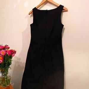 H&M - Black Office Dress w faux button front pockets, size 8